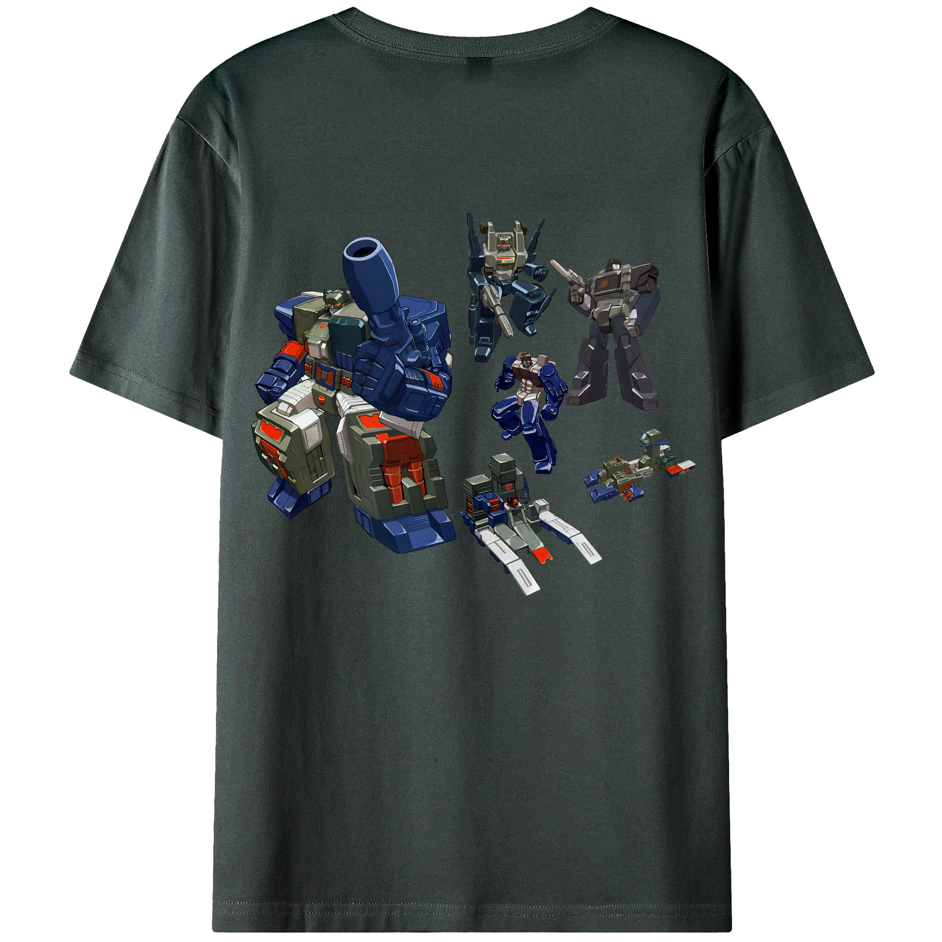 （画像用） Transformers トランスフォーマー 綿100％ メンズ半袖Tシャツ（バックプリント） 通気性